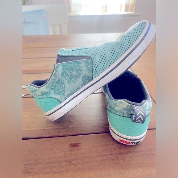 XTRATUF Salmon Sisters Mint Green Slip-On Sneakers; Size W8 - Picture 5 of 10